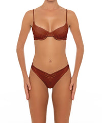 BSWS-T52 Shirred Seamed Cup Underwire Top