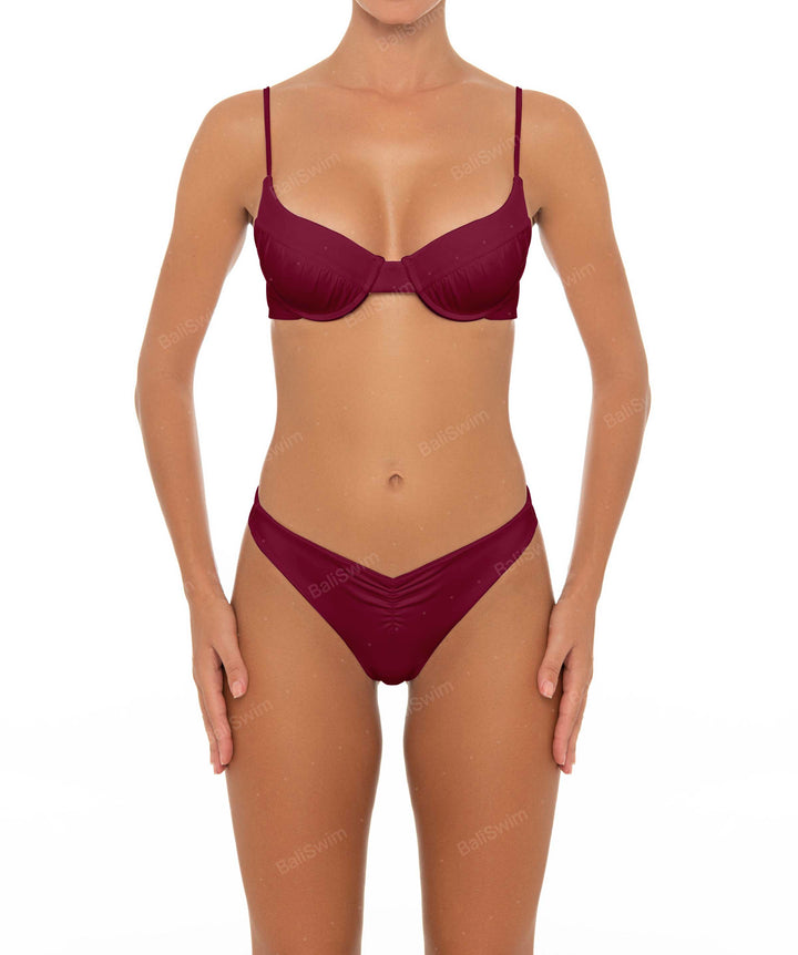 BSWS-B52 Front Gathered Bikini Bottom