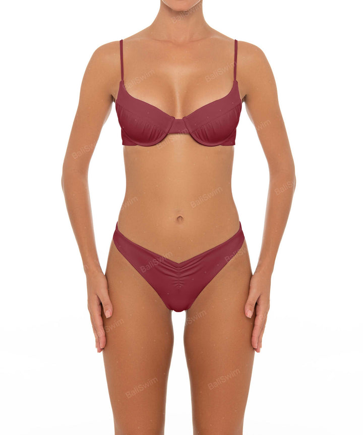BSWS-B52 Front Gathered Bikini Bottom