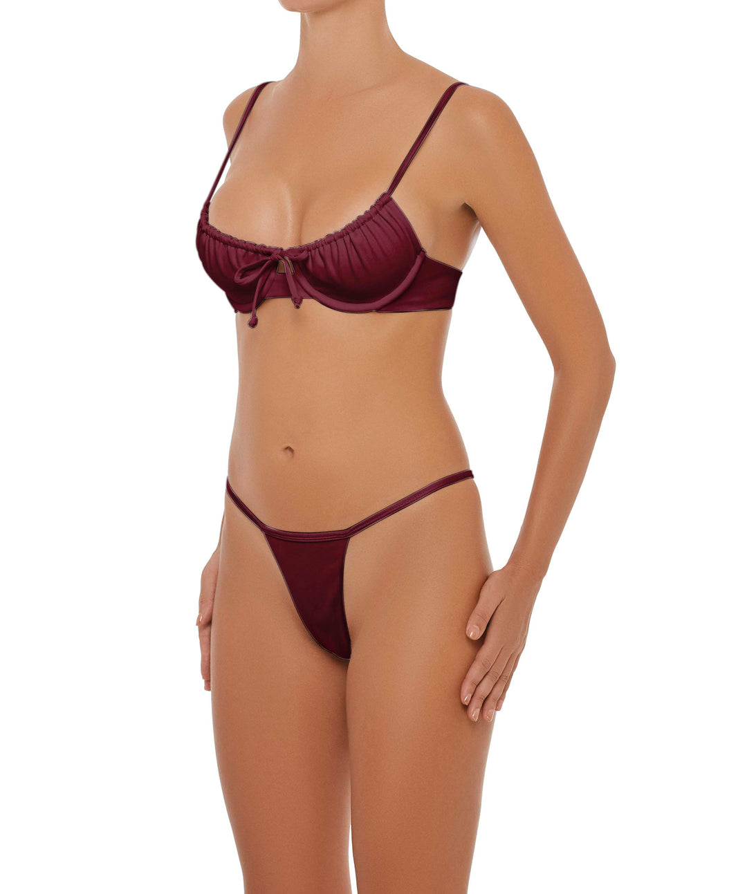 BSWS-B63 Ruched Bikini Bottom