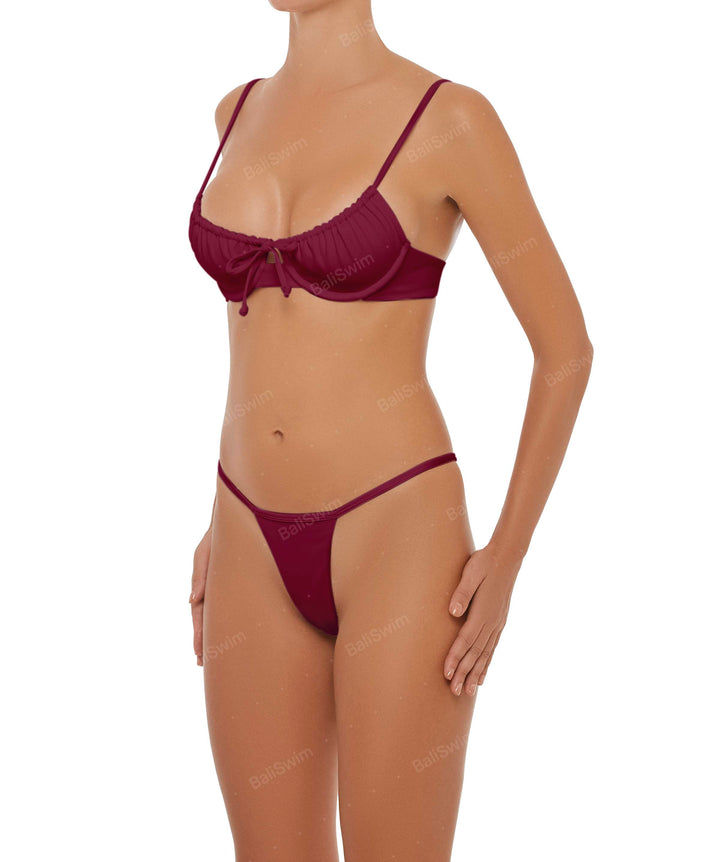 BSWS-B63 Ruched Bikini Bottom