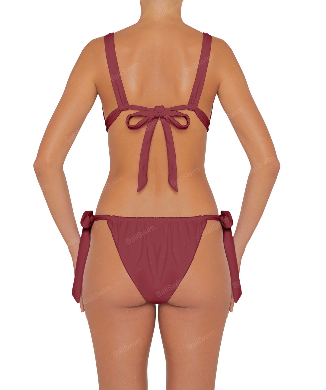 BSWS-B78 Tunnel Front Tie Side Bikini Bottom