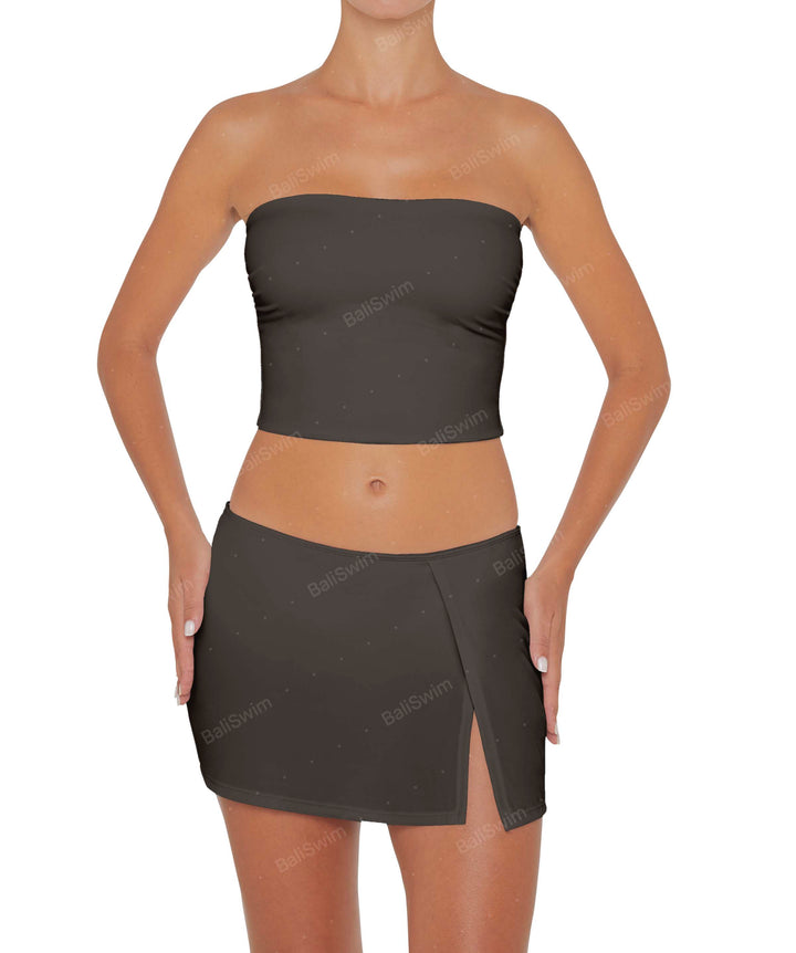 BSWS-B82 Swim Skirt with Side Slit