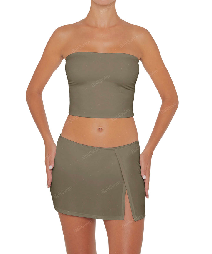 BSWS-B82 Swim Skirt with Side Slit