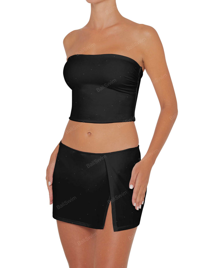 BSWS-B82 Swim Skirt with Side Slit