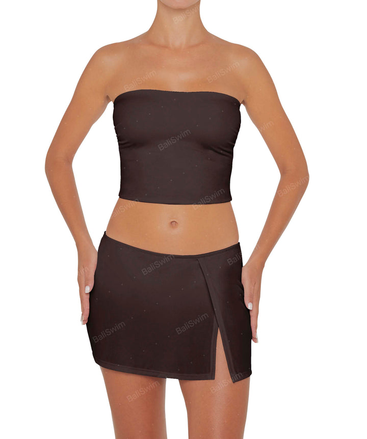 BSWS-B82 Swim Skirt with Side Slit
