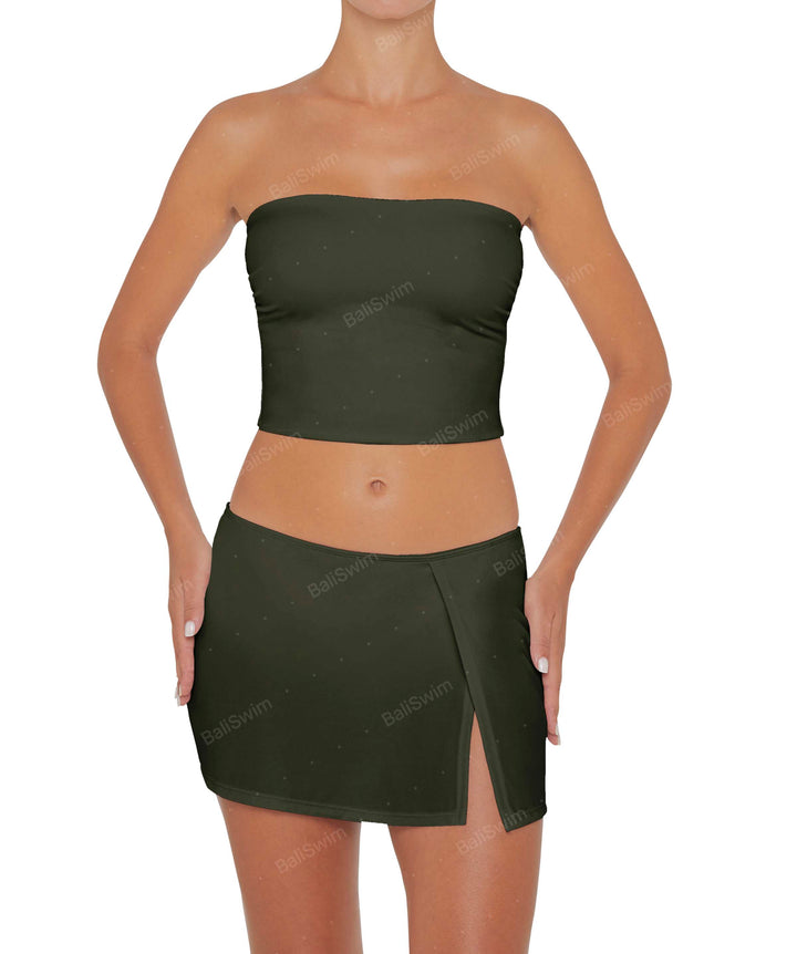 BSWS-B82 Swim Skirt with Side Slit