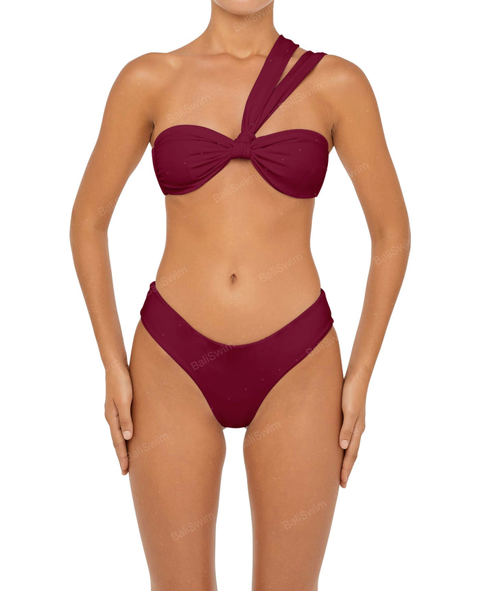 BSWS-T83 Asymmetric Bandeau Bikini Top