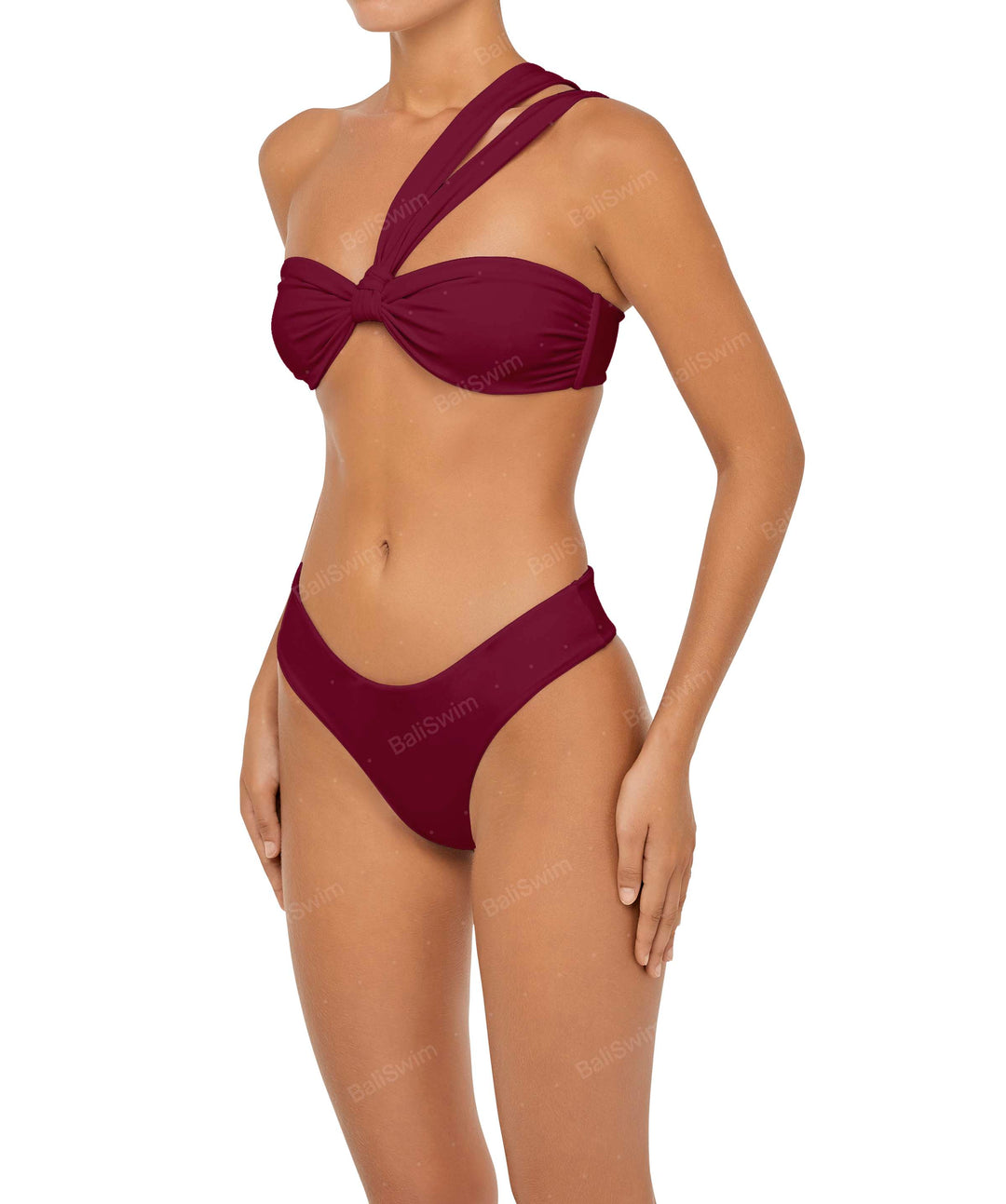 BSWS-T83 Asymmetric Bandeau Bikini Top