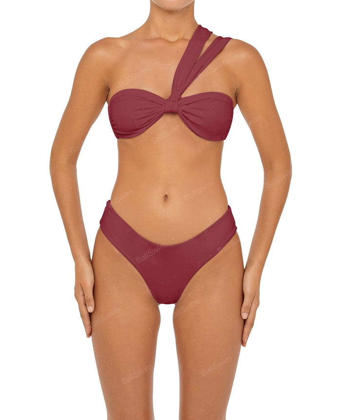 BSWS-T83 Asymmetric Bandeau Bikini Top
