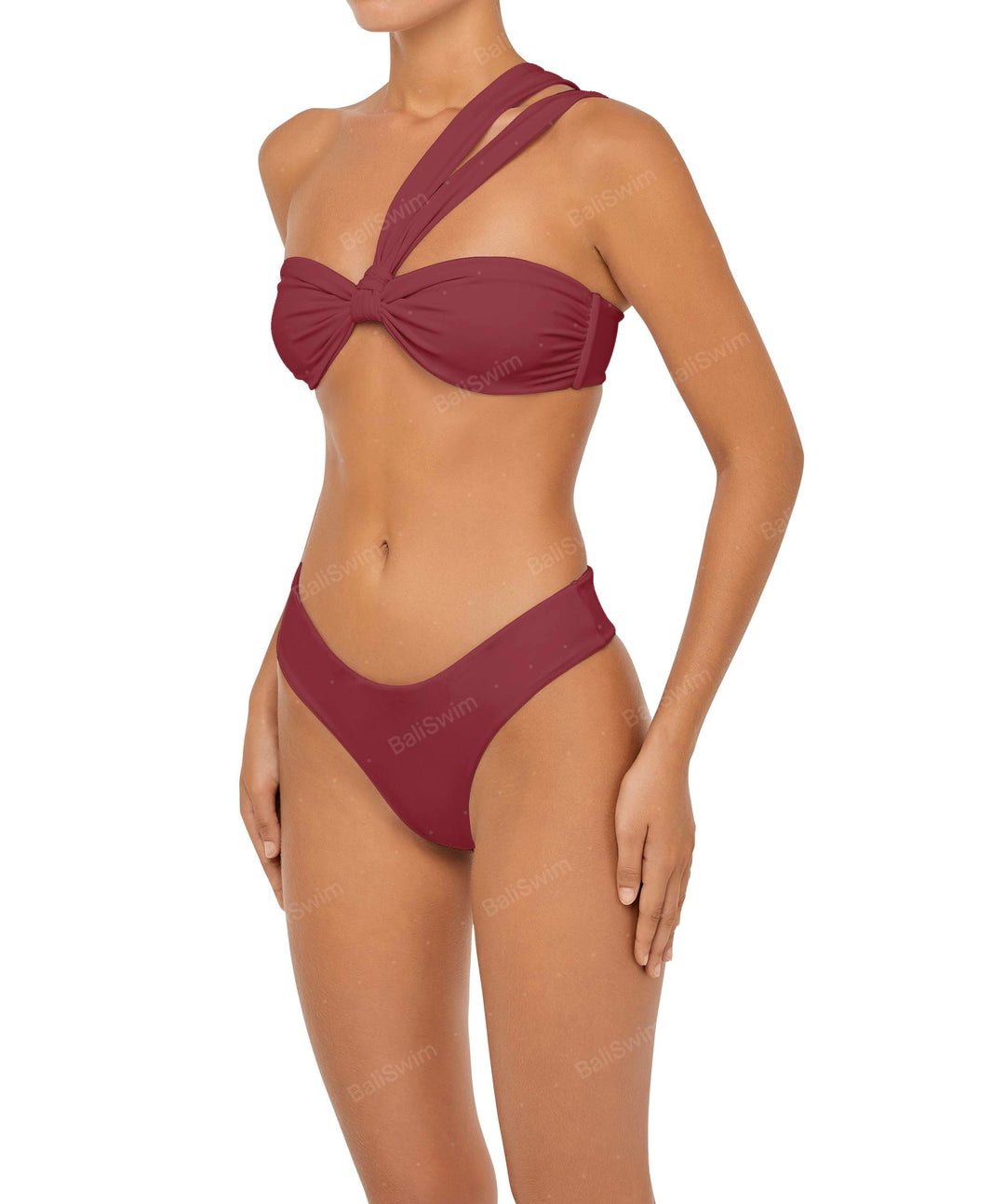 BSWS-T83 Asymmetric Bandeau Bikini Top