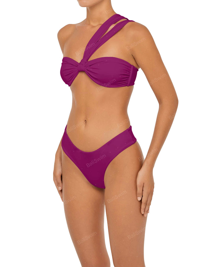 BSWS-T83 Asymmetric Bandeau Bikini Top