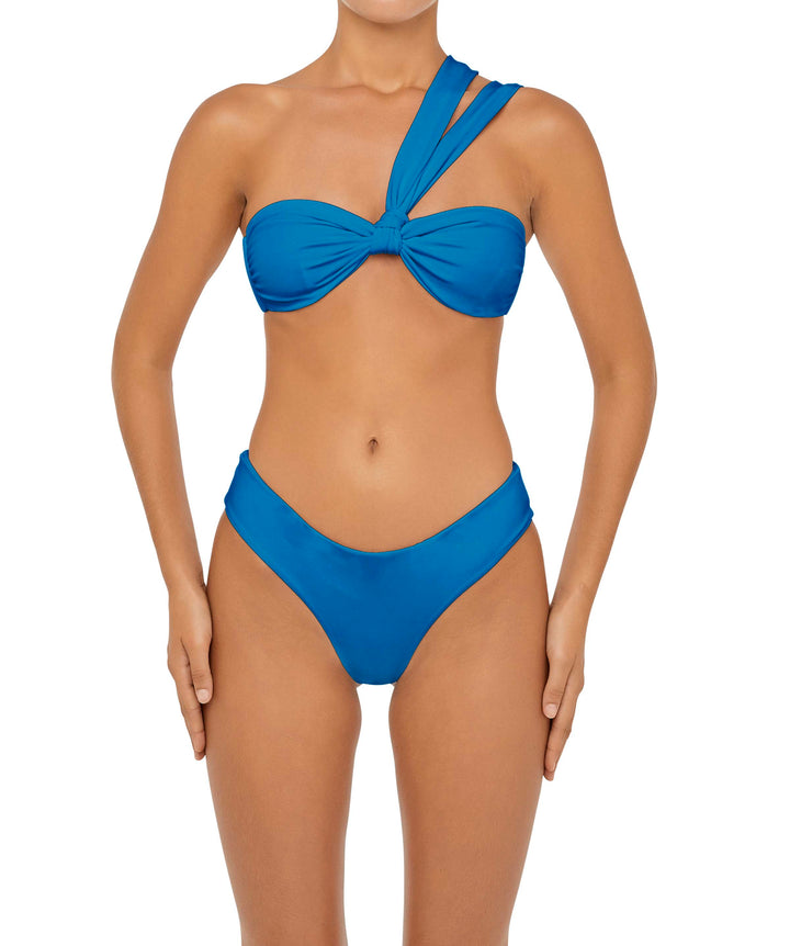 BSWS-T83 Double Strap One Shoulder Bandeau Top