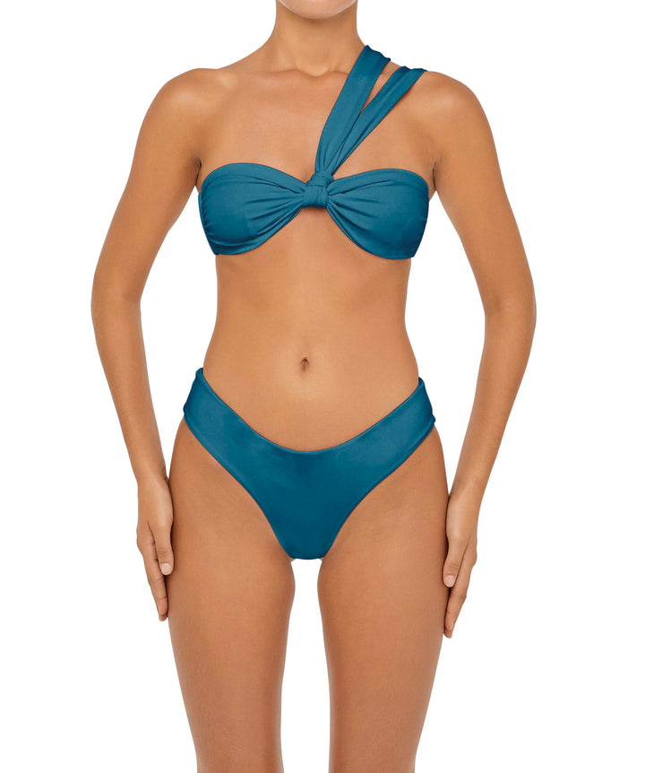 BSWS-T83 Double Strap One Shoulder Bandeau Top