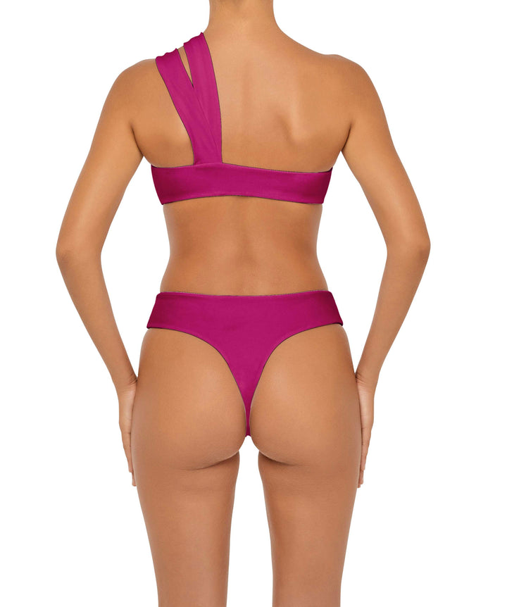 BSWS-T83 Double Strap One Shoulder Bandeau Top