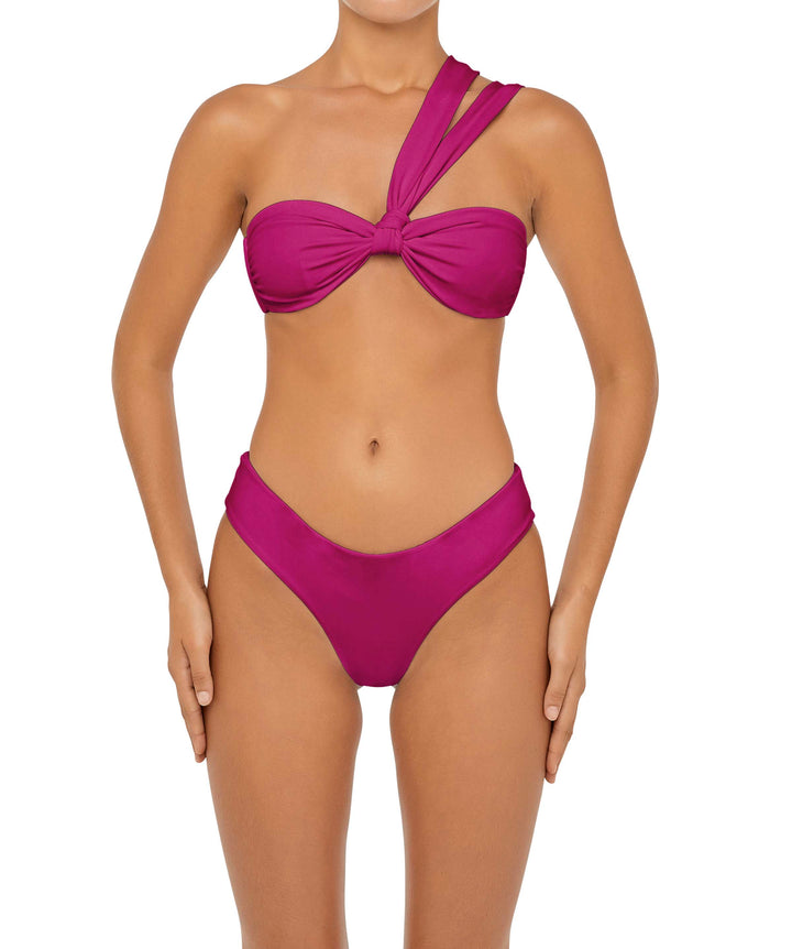 BSWS-T83 Double Strap One Shoulder Bandeau Top