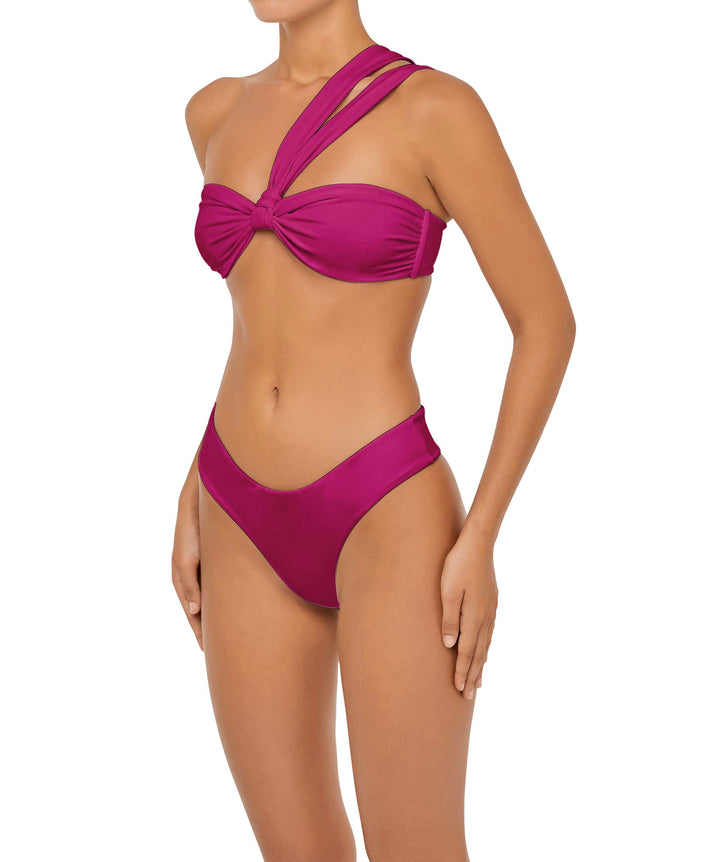 BSWS-T83 Double Strap One Shoulder Bandeau Top