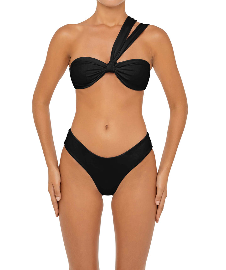 BSWS-T83 Double Strap One Shoulder Bandeau Top