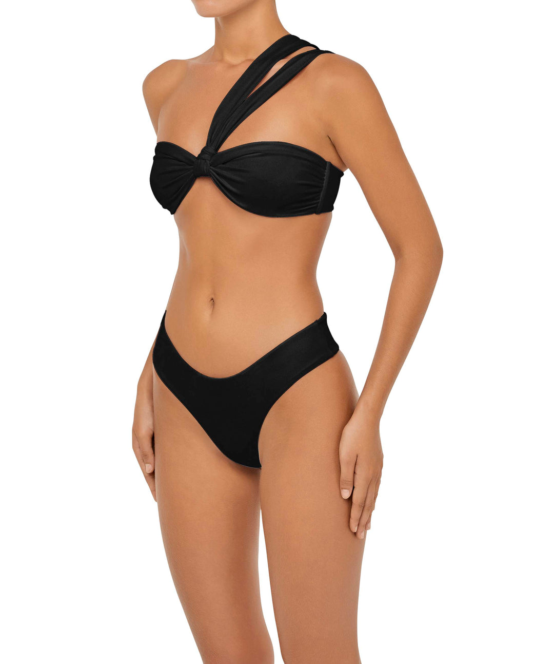 BSWS-T83 Double Strap One Shoulder Bandeau Top
