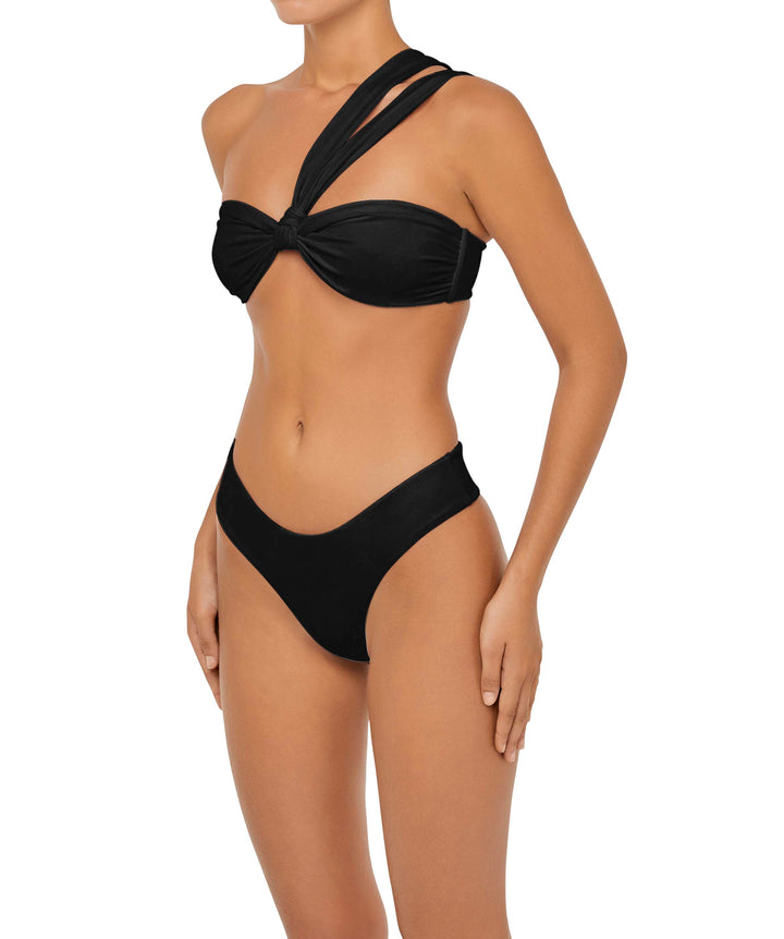 BSWS-T83 Double Strap One Shoulder Bandeau Top