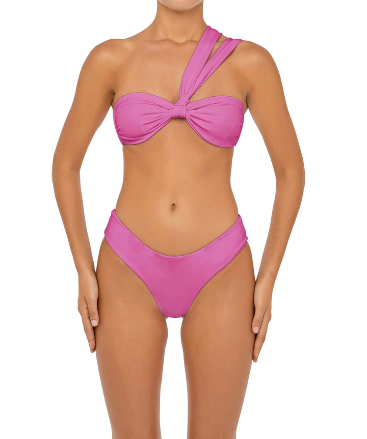 BSWS-T83 Double Strap One Shoulder Bandeau Top