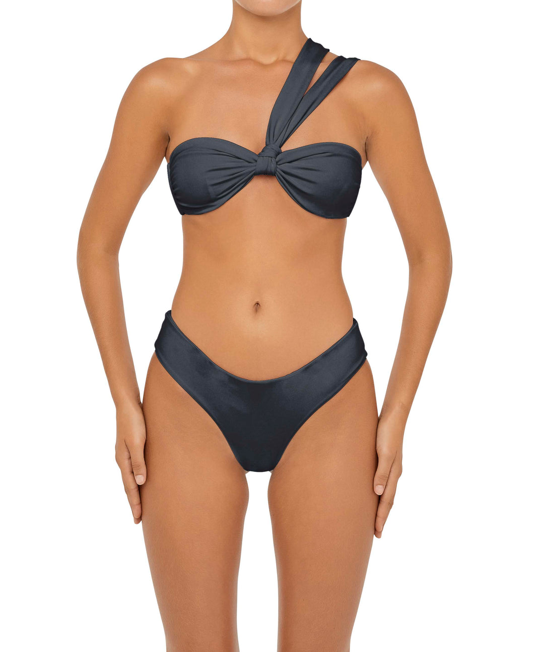 BSWS-T83 Double Strap One Shoulder Bandeau Top