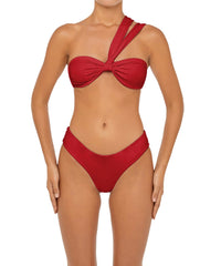 BSWS-T83 Double Strap One Shoulder Bandeau Top