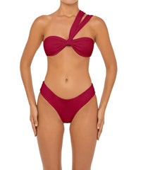 BSWS-T83 Double Strap One Shoulder Bandeau Top