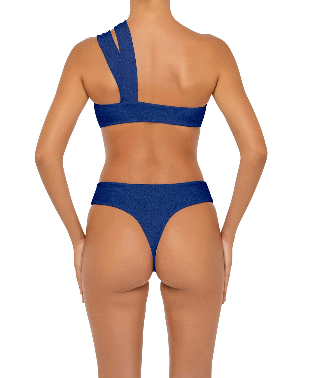 BSWS-T83 Asymmetric Banblue-gateu Bikini Top