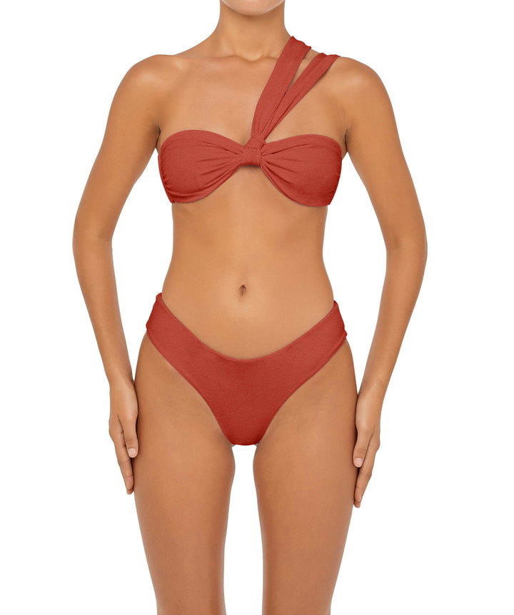 BSWS-T83 Double Strap One Shoulder Bandeau Top