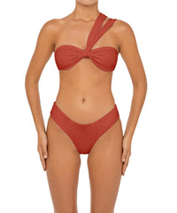 BSWS-T83 Double Strap One Shoulder Bandeau Top