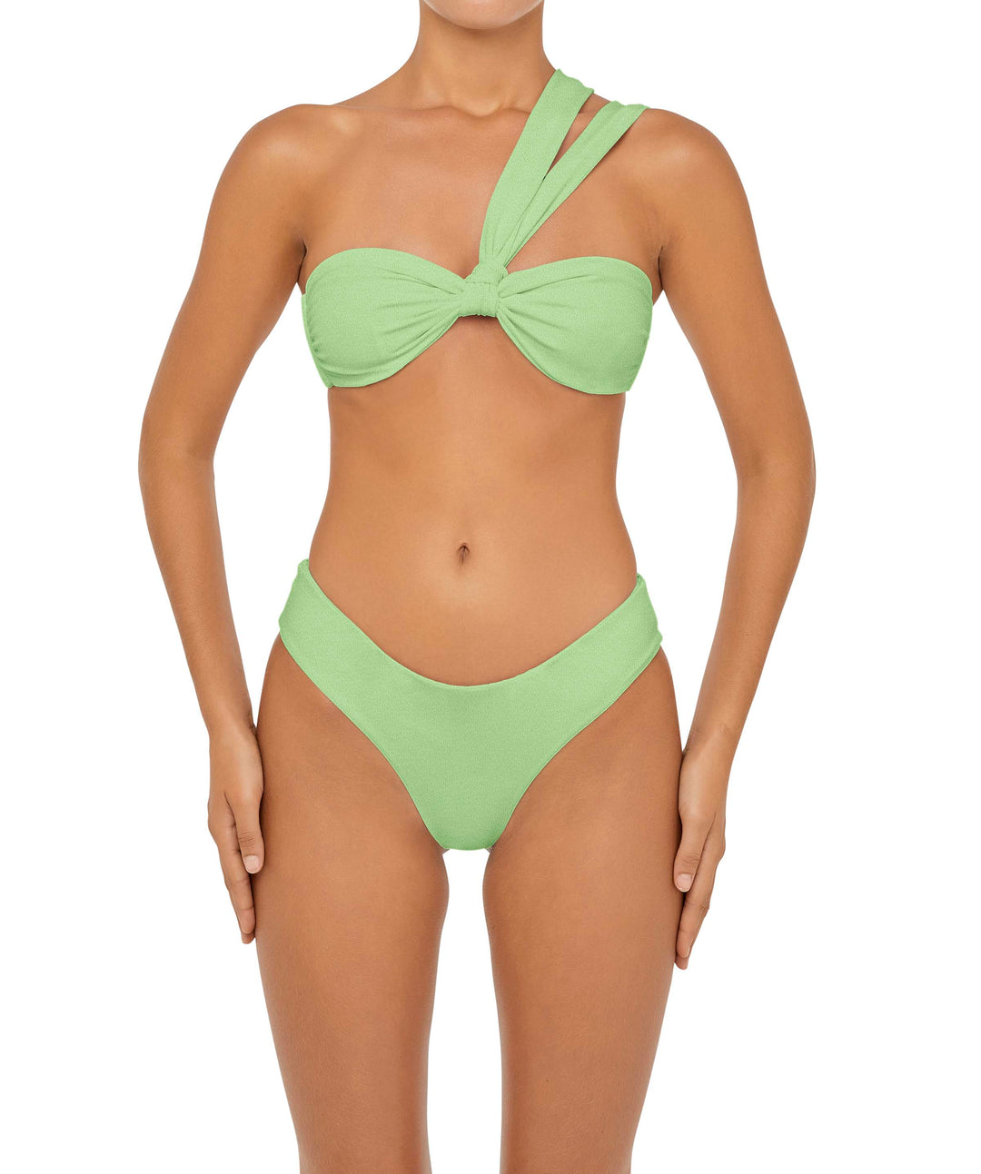 BSWS-T83 Double Strap One Shoulder Bandeau Top