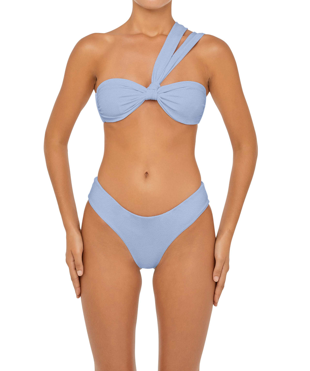 BSWS-T83 Double Strap One Shoulder Bandeau Top