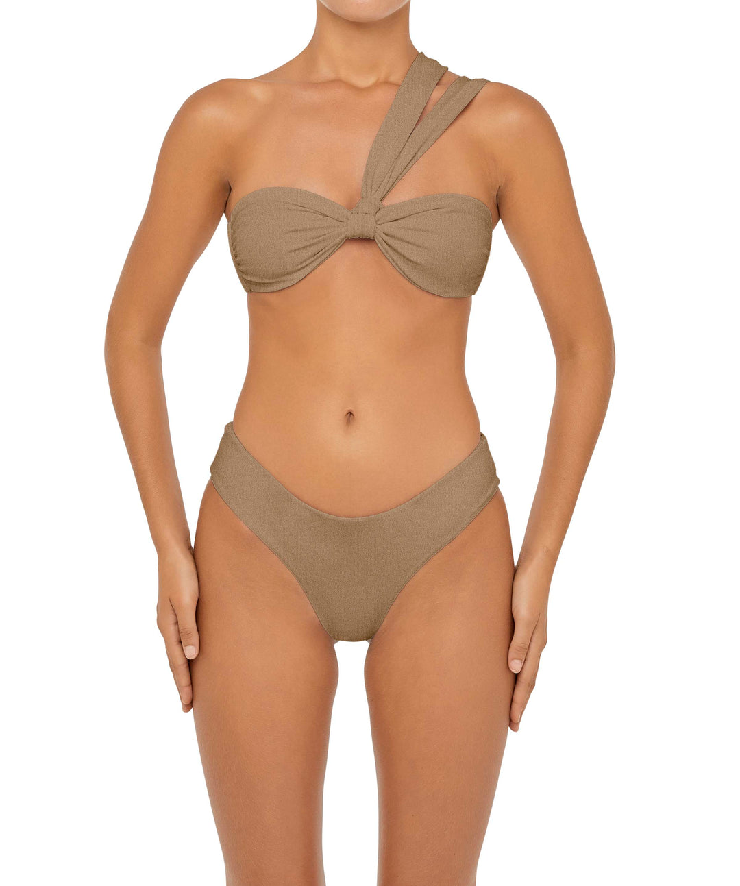 BSWS-T83 Double Strap One Shoulder Bandeau Top