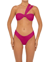 BSWS-T83 Double Strap One Shoulder Bandeau Top