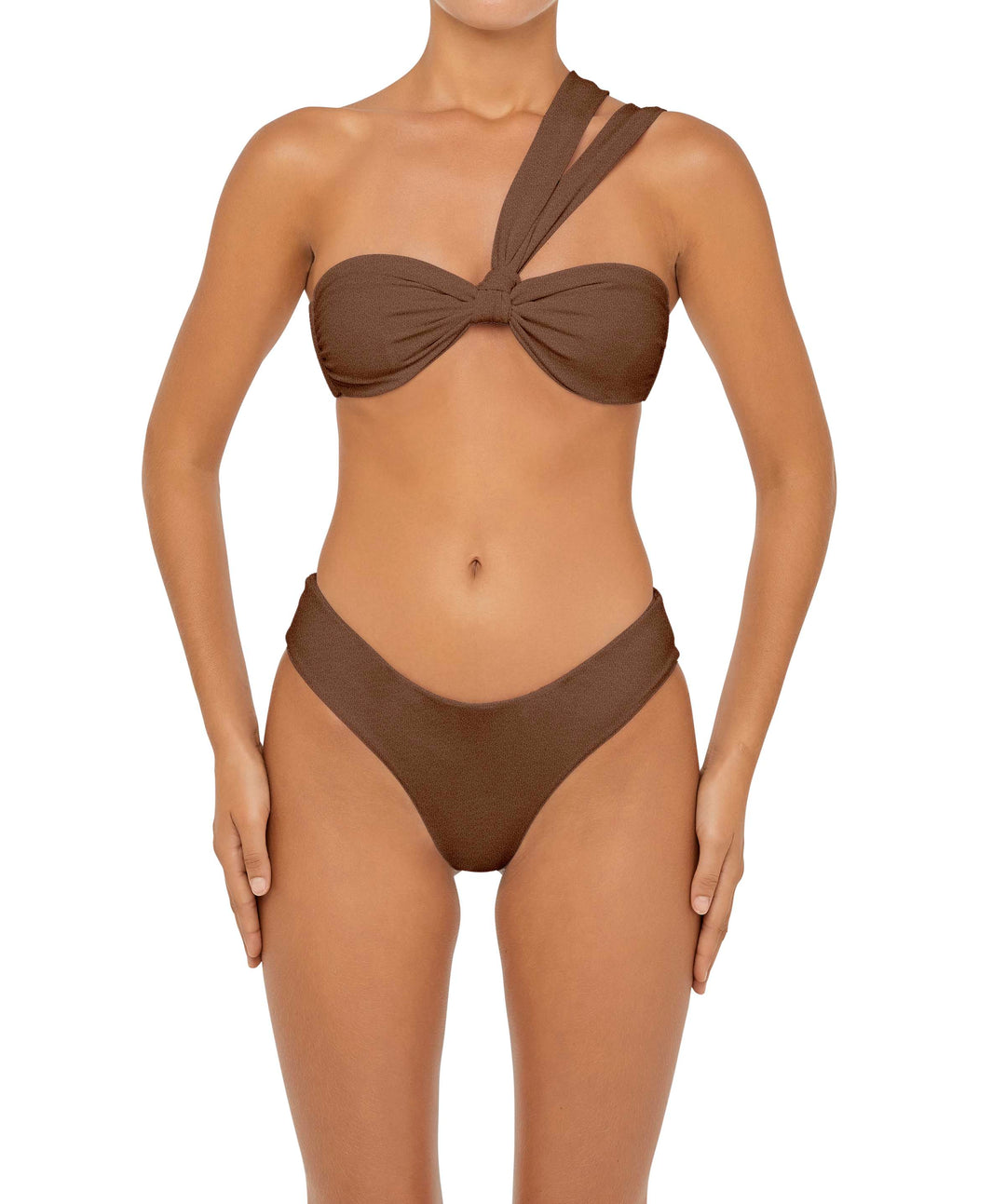 BSWS-T83 Double Strap One Shoulder Bandeau Top