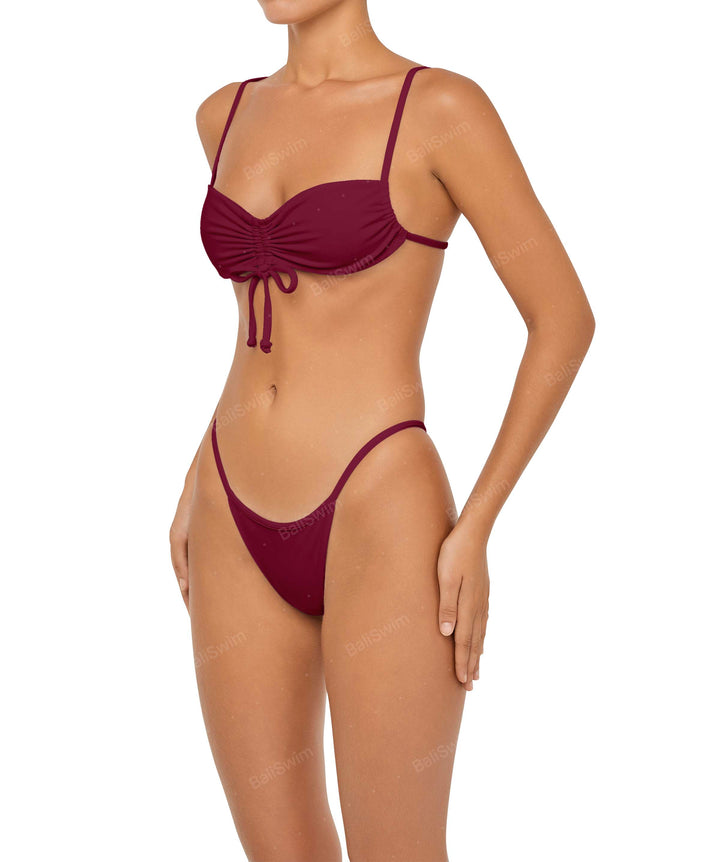 BSWS-T85 Adjustable Gathered Bikini Top
