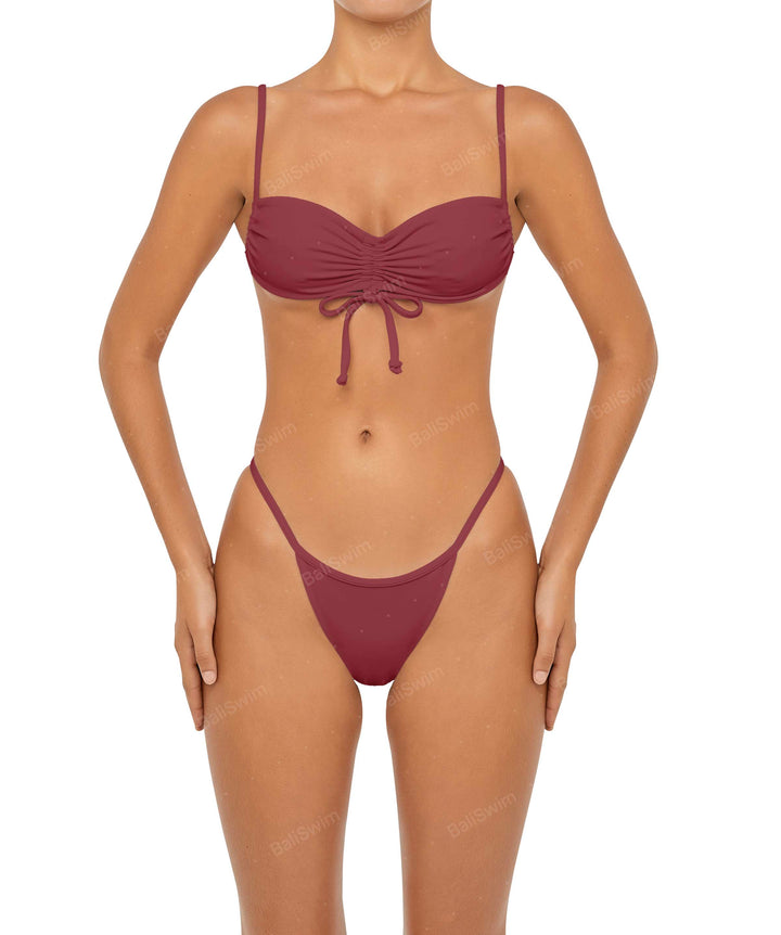 BSWS-T85 Adjustable Gathered Bikini Top