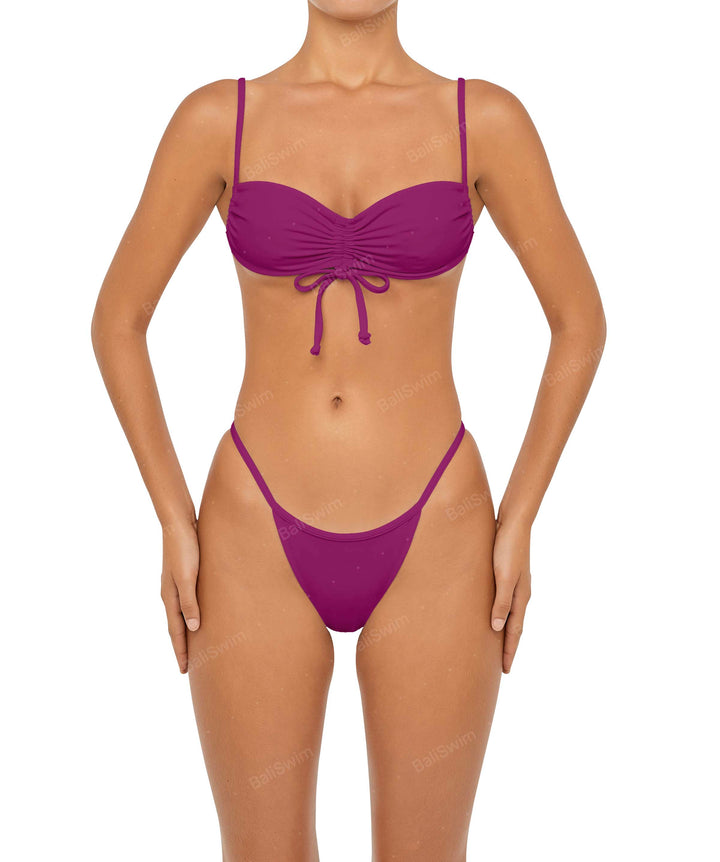 BSWS-T85 Adjustable Gathered Bikini Top