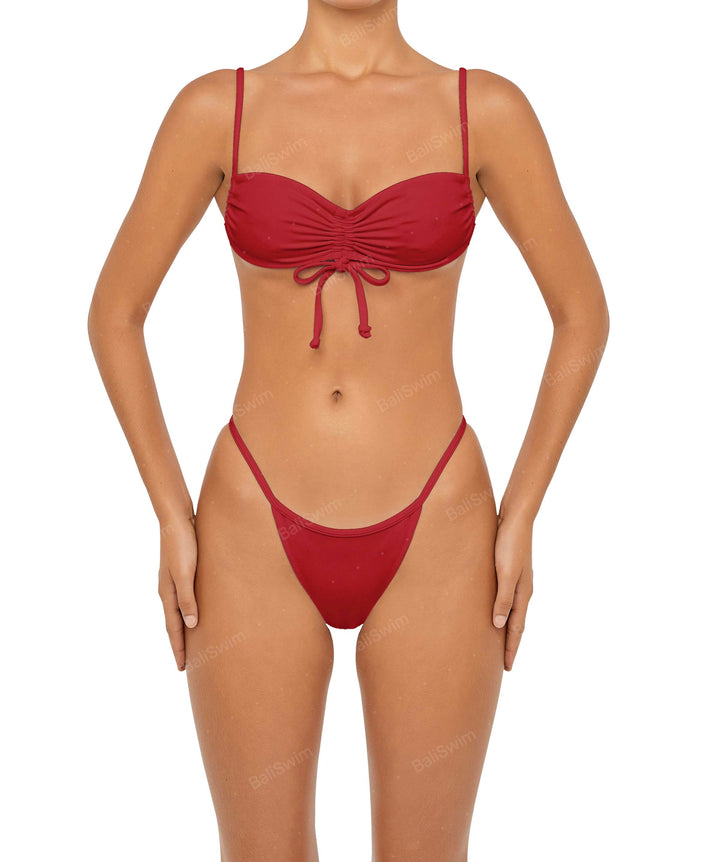 BSWS-T85 Adjustable Gathered Bikini Top