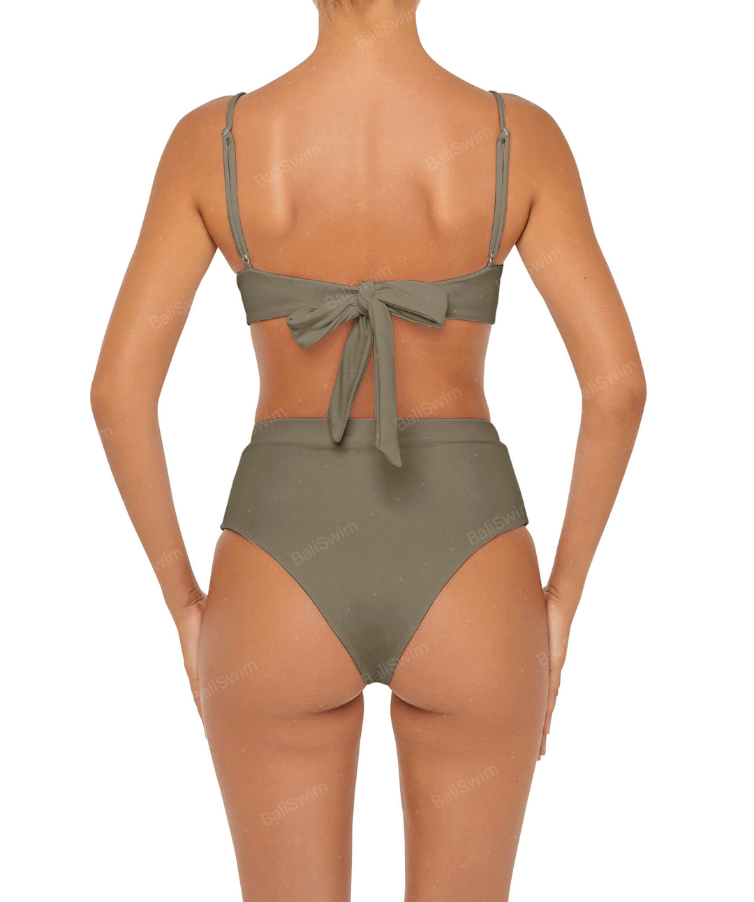 BSWS-B88 High Waisted Thin Band Bikini Bottom
