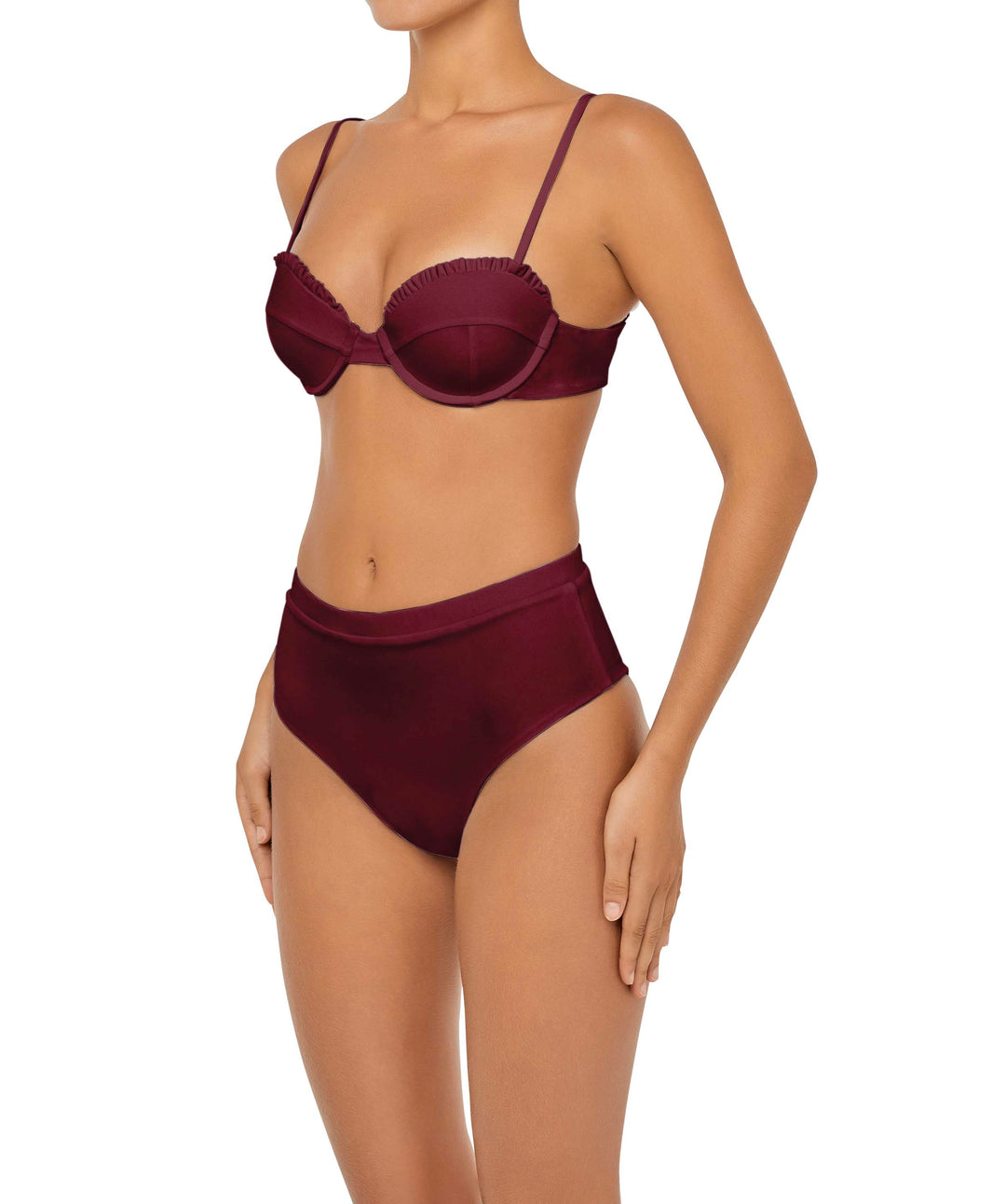 BSWS-B88 High Waisted Thin Band Bikini Bottom