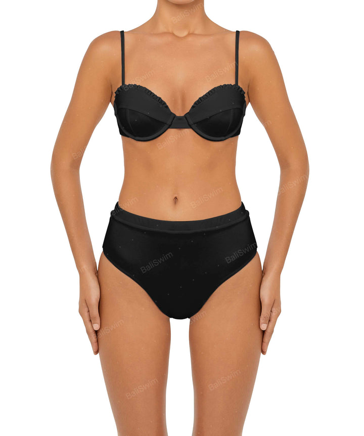 BSWS-B88 High Waisted Thin Band Bikini Bottom
