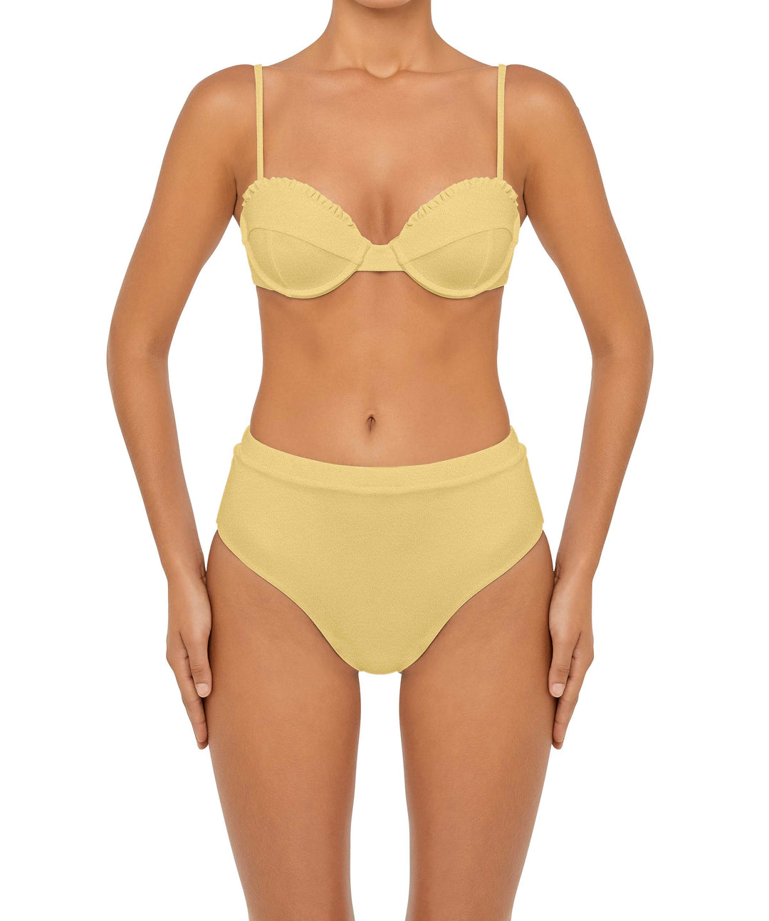 BSWS-B88 High Waisted Thin Band Bikini Bottom