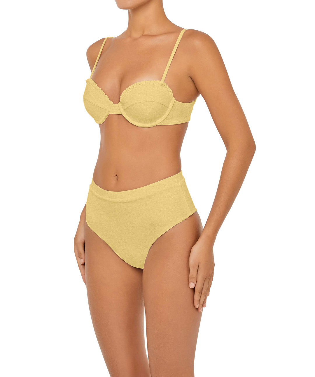 BSWS-B88 High Waisted Thin Band Bikini Bottom