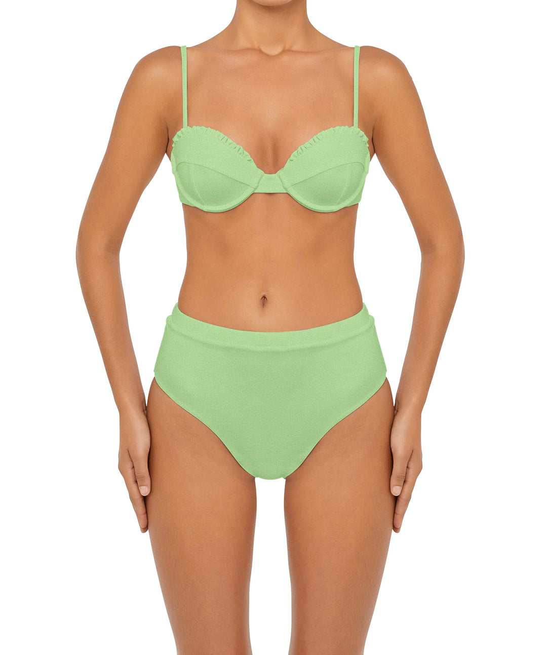 BSWS-B88 High Waisted Thin Band Bikini Bottom