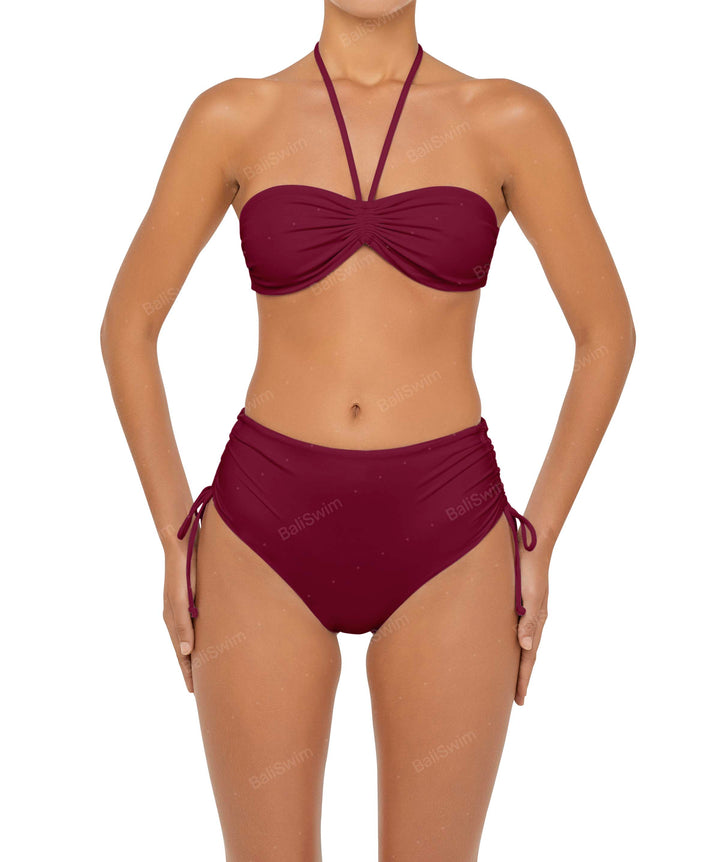 BSWS-T89 Bandeau Halter Neck Bikini Top