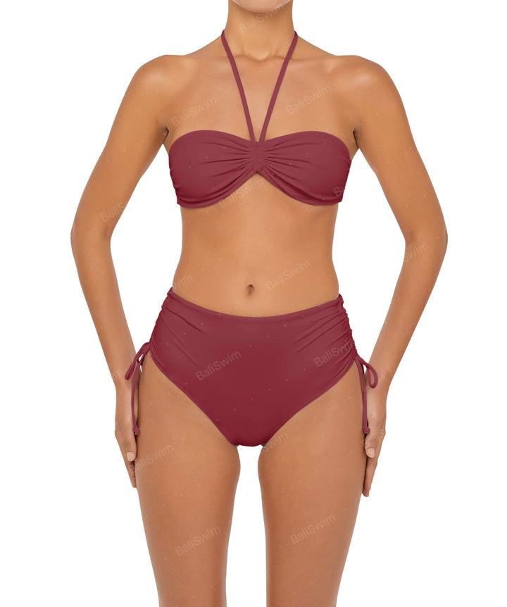 BSWS-T89 Bandeau Halter Neck Bikini Top