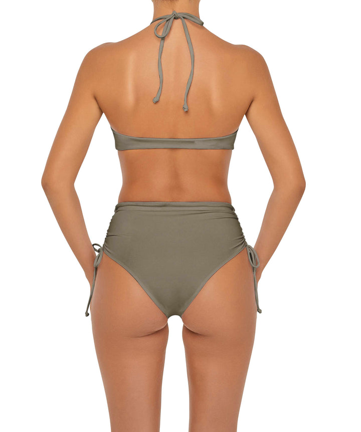 BSWS-B89 High Waisted Side Tunneled Bikini Bottom