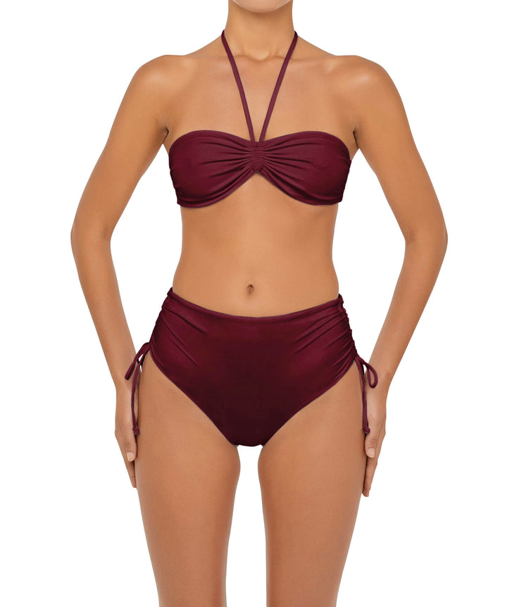 BSWS-B89 High Waisted Side Tunneled Bikini Bottom